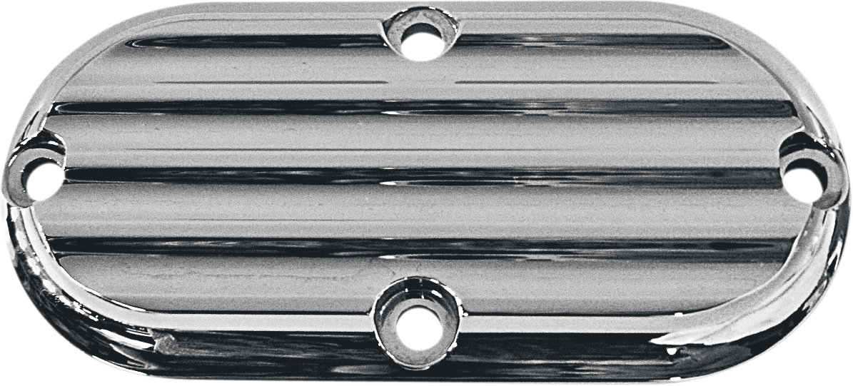 JOKER MACHINE Inspection Cover - Finned - Chrome 06-95FN