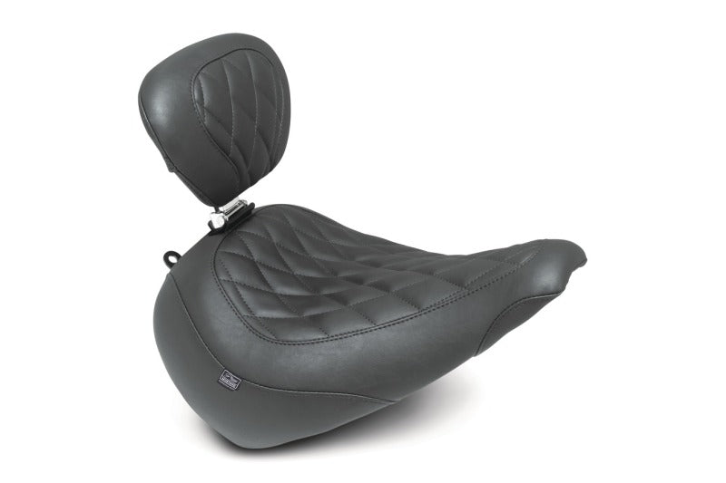 Mustang 23-25 Harley Breakout Wide Tripper Solo with backrest Black