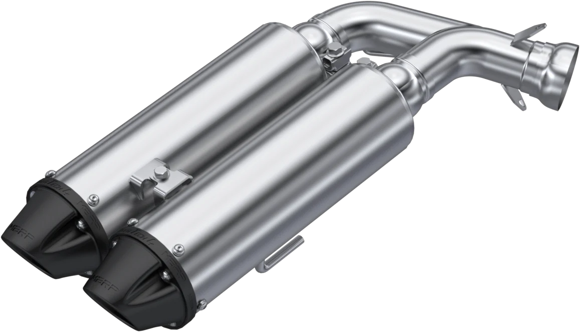 Dual Slip On System W/ 4" Performance Muffler Blk Tip