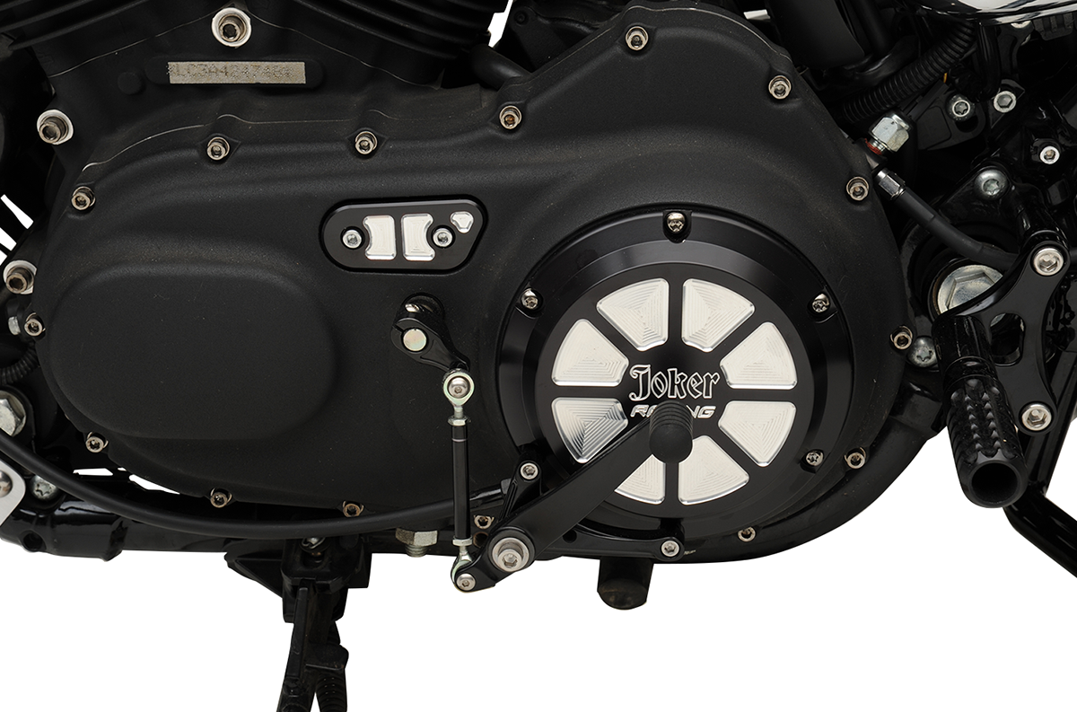 JOKER MACHINE Derby Cover - Joker Racing - Black/Anodized - 6 Hole 10-692B