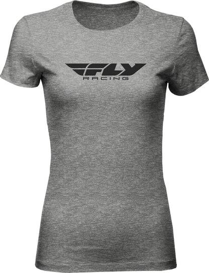 Women's Fly Corporate Tee Dark Grey Heather Xl