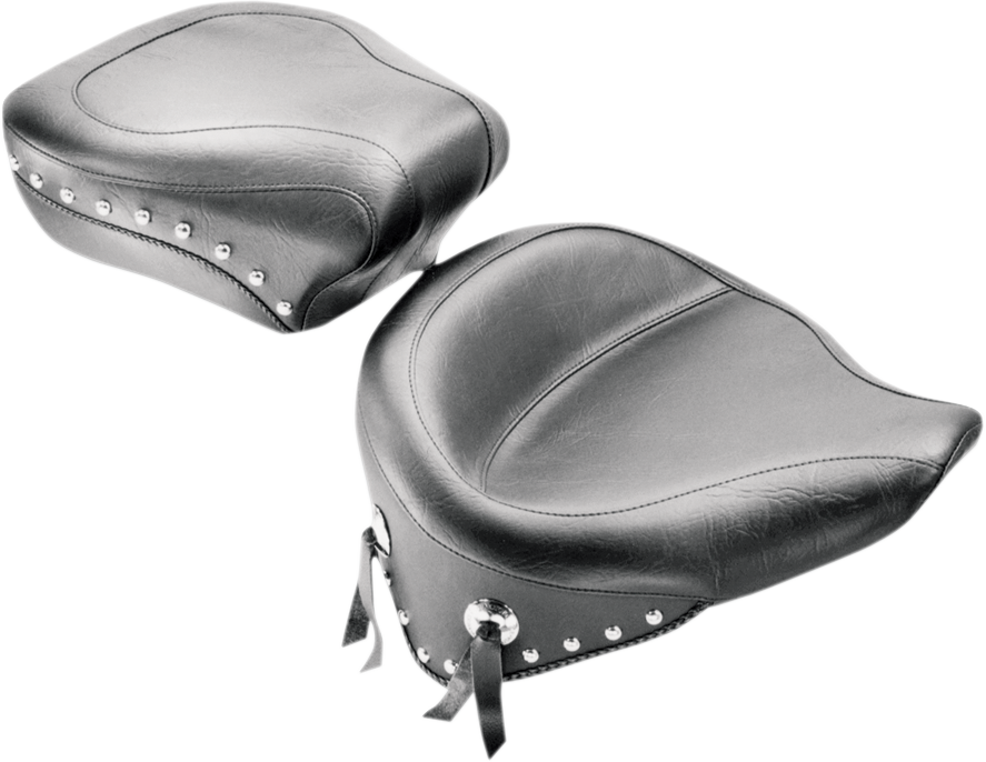 MUSTANG Wide Rear Seat - Studded - Black - FLST '00-'15 76180