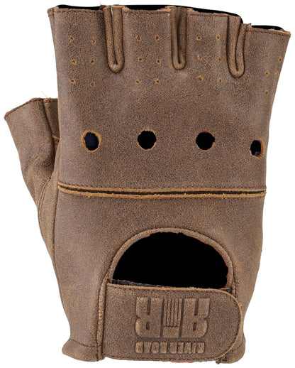 Kuryakyn Leather By River Road Buster Vintage Shorty Gloves Black - Medium