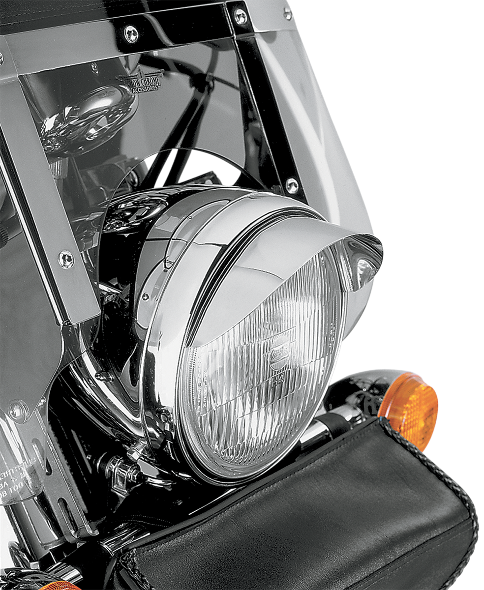 SHOW CHROME 7" Headlight Visor - Chrome - Universal 53-429