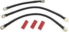 DRAG SPECIALTIES Black Battery Cable Set - '93-'08 FL E25-0091B-T1