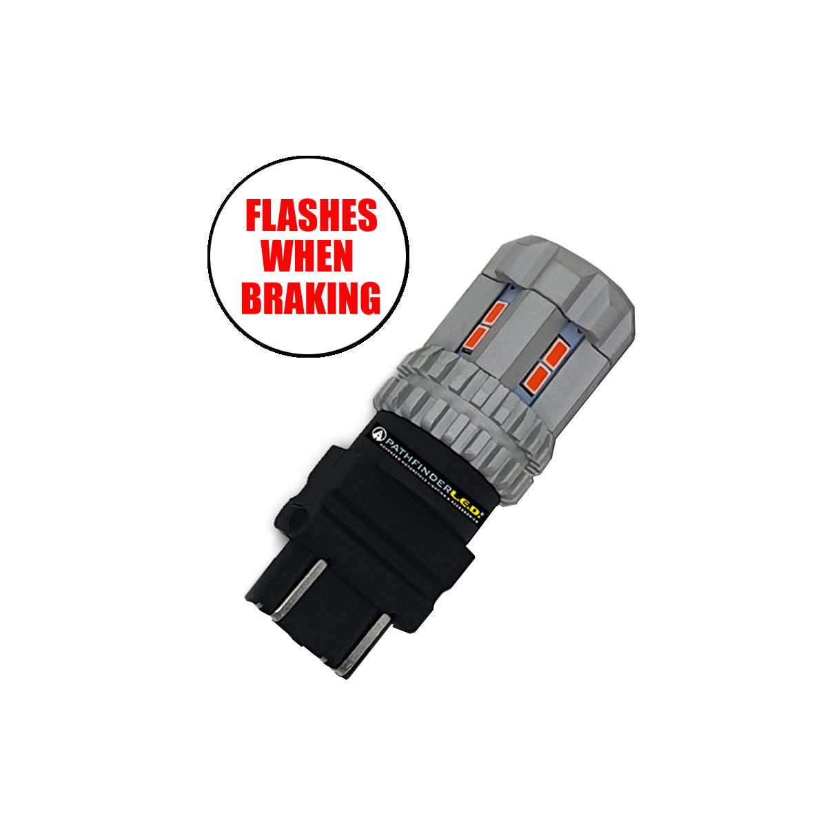 3157 Ultra Flash Led Bulb Ea Flashes 4x When Braking