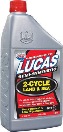 Semi Syn Land/Sea Oil 2t 1 Qt (6/Case  Sold Ea)
