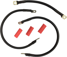 DRAG SPECIALTIES Black Battery Cable Set - '65-'84 FL E25-0091B-T6