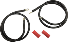 DRAG SPECIALTIES Black Battery Cable Set - '89-'92 FL E25-0091B-D4