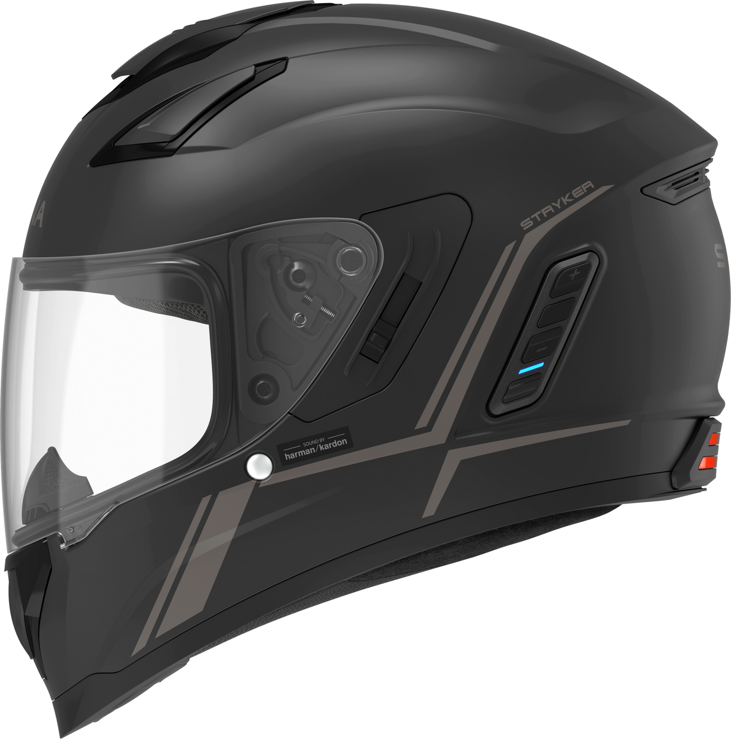 Stryker Full Face Helmet With Mesh Intercom Matte Black Xl