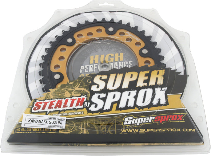 Rear Stealth Sprocket Alu/Stl 40t 530 Gld Kaw/Suz