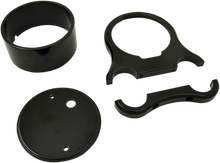 DRAG SPECIALTIES 1.25" T-Bar Single Gauge Mount - Gloss Black - For '00-'20 OEM Style Gauges 2201-0200