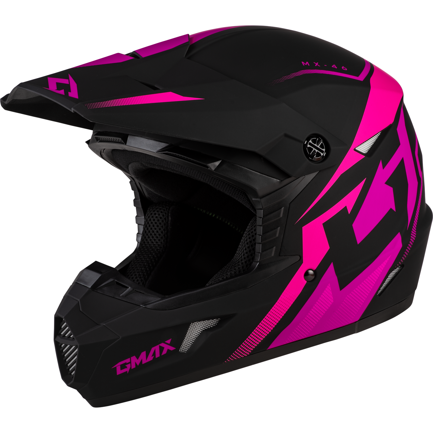 Mx 46 Compound Helmet Matte Black/Pink Md