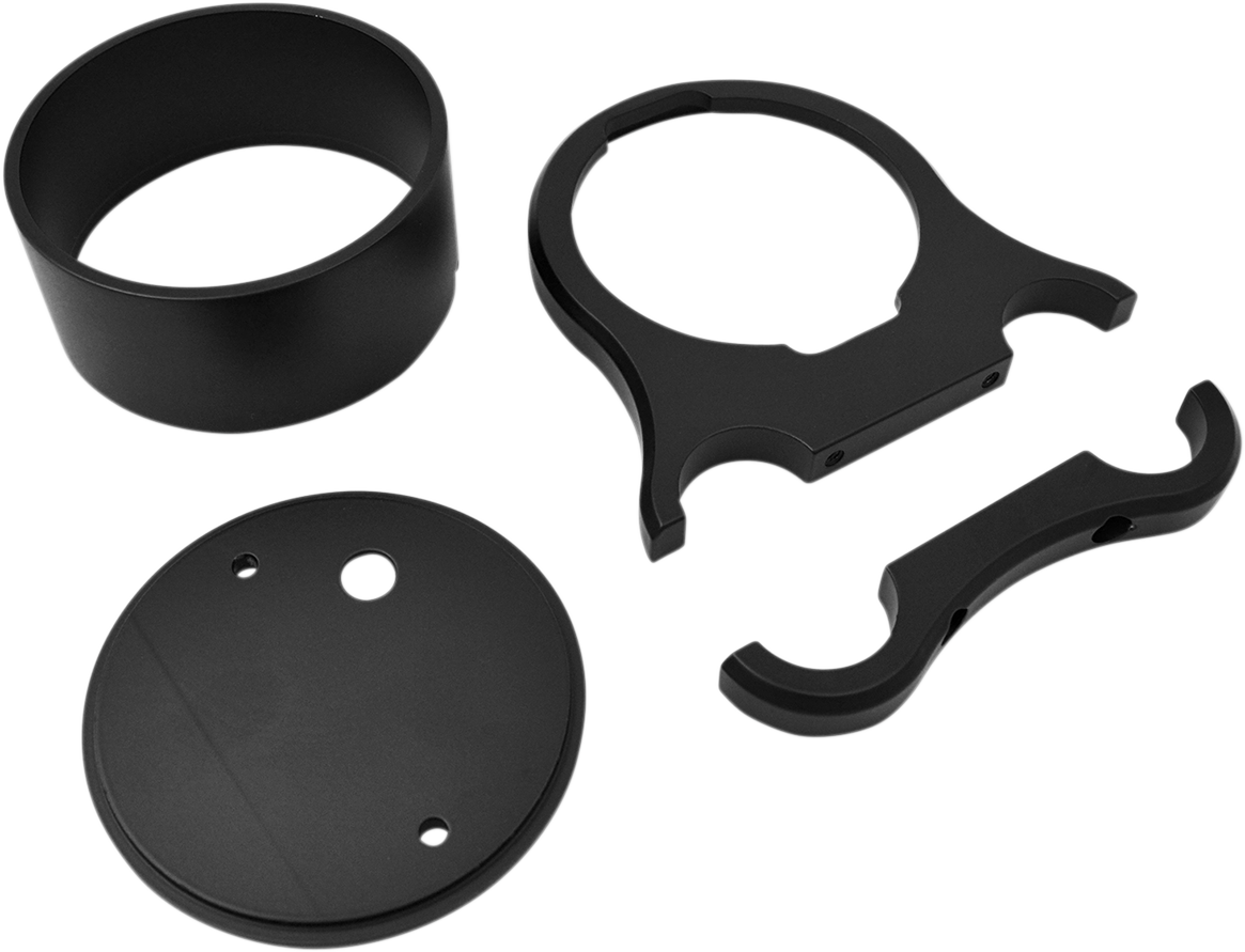 DRAG SPECIALTIES 1.25" T-Bar Single Gauge Mount - Flat Black - For '00-'20 OEM Style Gauges 2201-0201