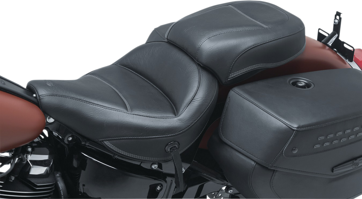 MUSTANG Passenger Touring Seat - Black - Original Stitch - FLHC/FLDE 75881