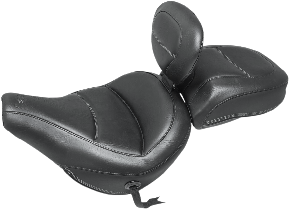MUSTANG Passenger Touring Seat - Black - Original Stitch - FLHC/FLDE 79331