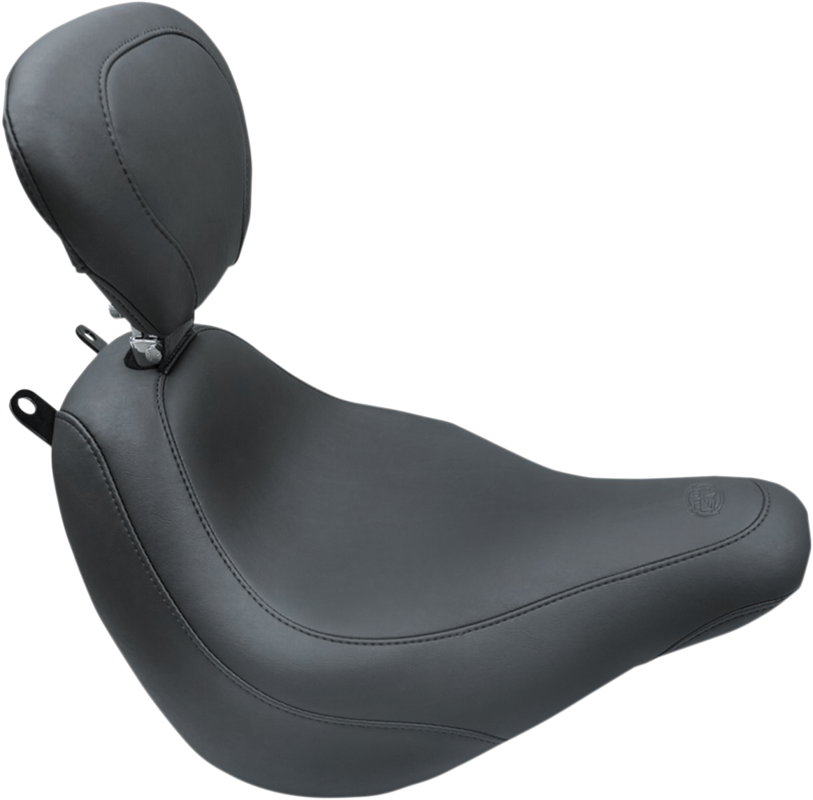 MUSTANG Seat - Wide Tripper™ Solo - with Backrest - Smooth - Black 79332