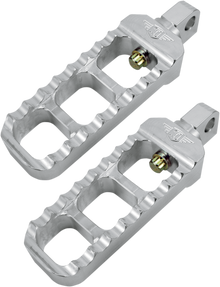 JOKER MACHINE Adjustable Serrated Foot Pegs - Narrow - Silver 08-61-1