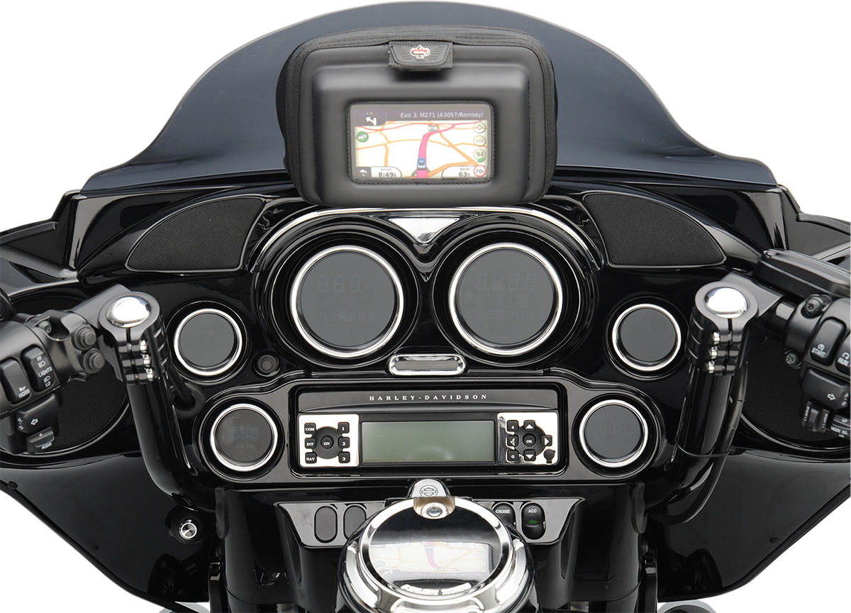 DRAG SPECIALTIES Billet Indicator Light Bezel - Chrome - HD Touring/Trike 2202-0062