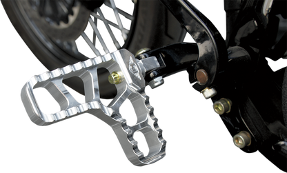 JOKER MACHINE Adjustable Serrated Foot Pegs - With Heel - Clear 08-62-1