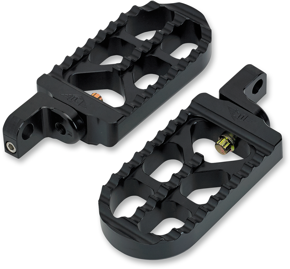JOKER MACHINE Adjustable Serrated Foot Pegs - Long - Black - XL 08-56-3B