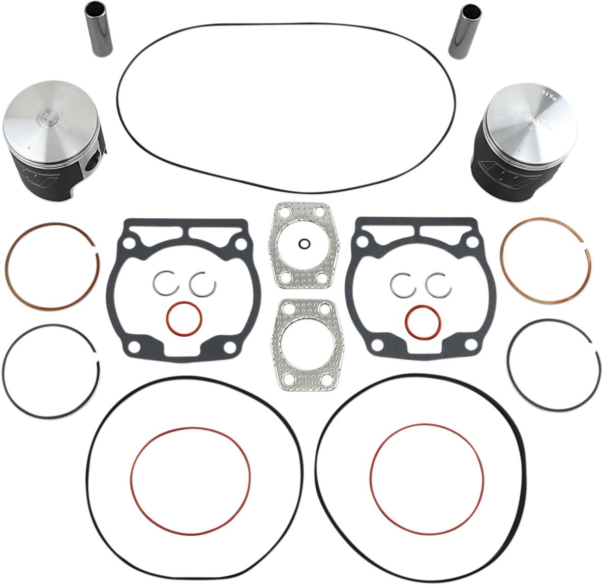WISECO Piston Kit with Gaskets - 73.50 mm - 537 Engine Type - Ski-Doo SK1214