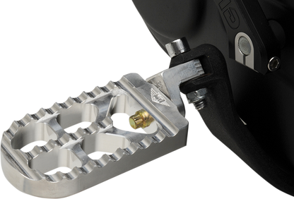 JOKER MACHINE Adjustable Serrated Foot Pegs - Long - Raw - XL 08-56-3
