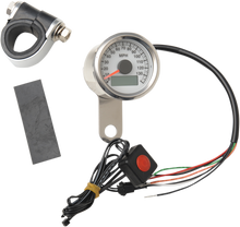 DRAG SPECIALTIES Programmable Mini Electronic Speedometer with Odometer/Tripmeter - 1.87" - Polished 21-6899WNU