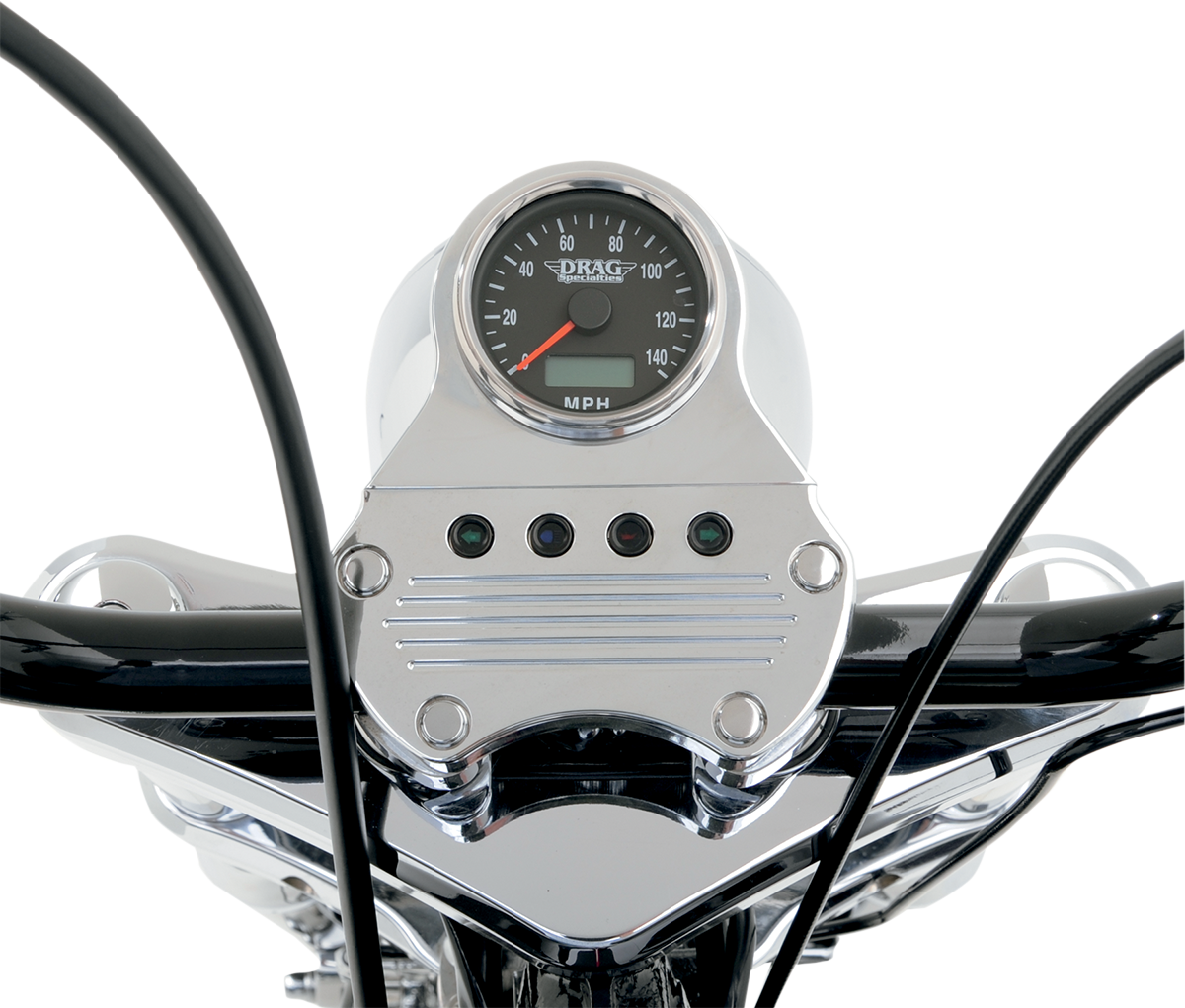DRAG SPECIALTIES Programmable Mini Electronic Speedometer with Odometer/Tripmeter - 2.4" - Polished 21-6893DSNU