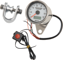 DRAG SPECIALTIES Programmable Mini Electronic Speedometer with Odometer/Tripmeter - 2.4" - Polished 21-6893DSWNU