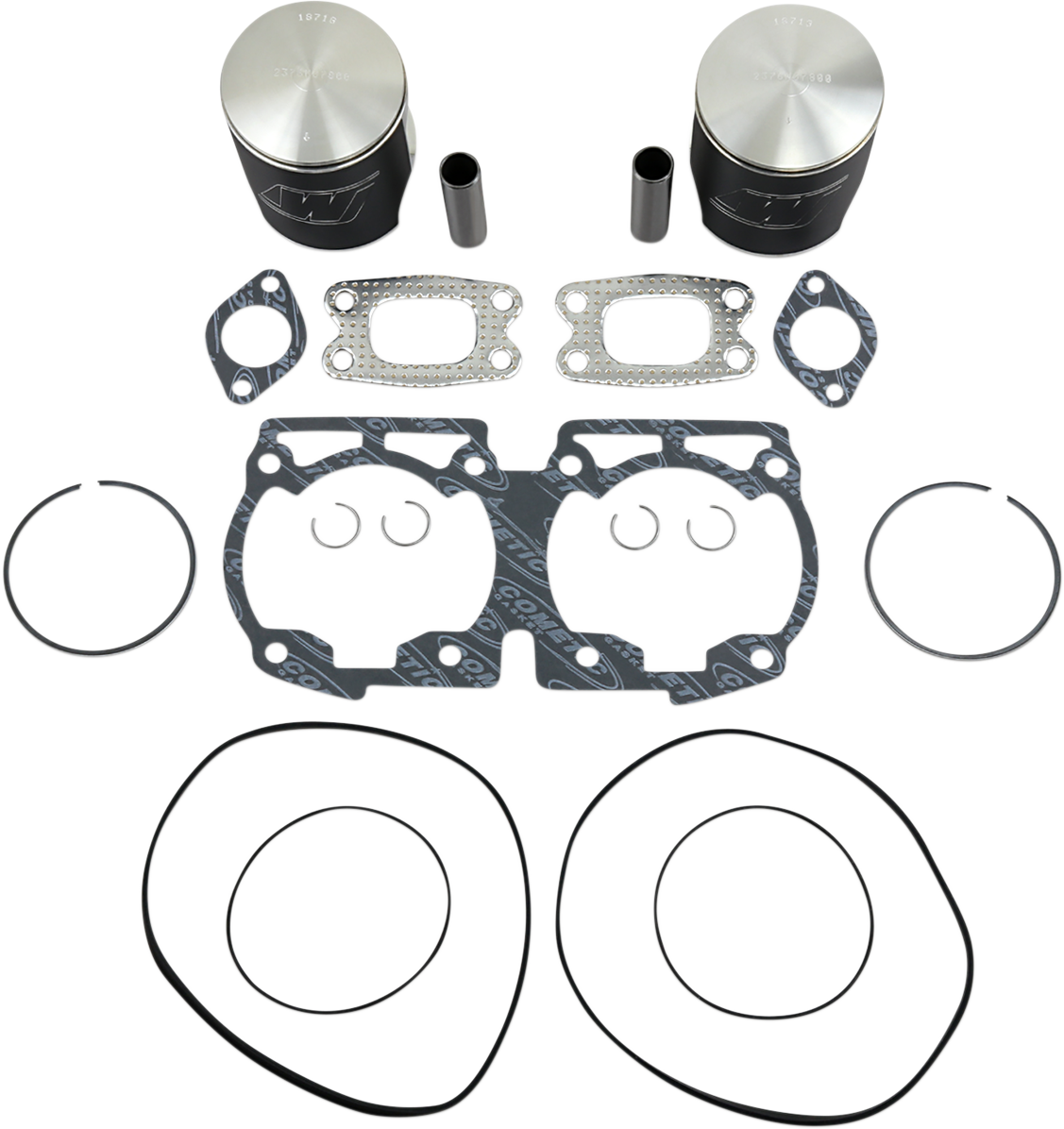 WISECO Piston Kit with Gaskets - 78.00 mm - 582 Engine Type - Ski-Doo SK1223
