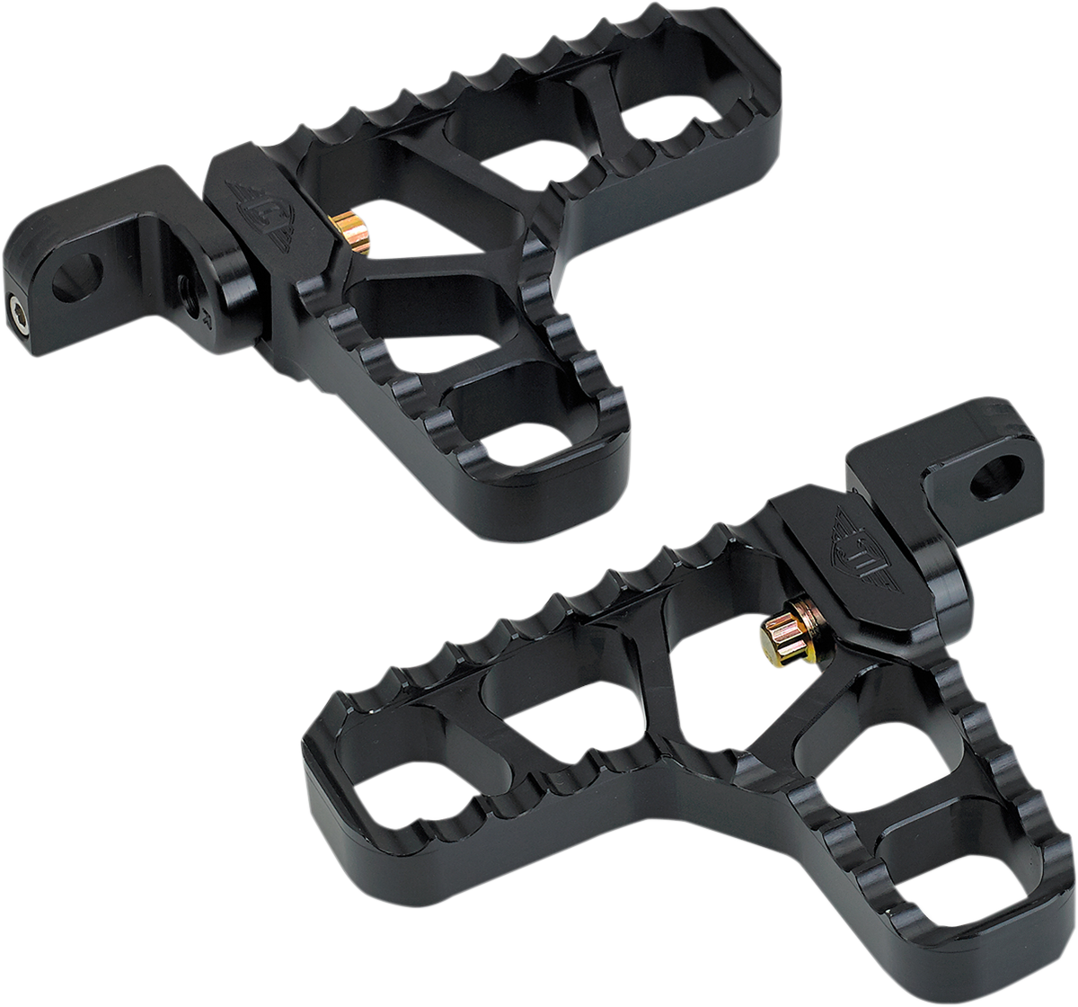 JOKER MACHINE Adjustable Serrated Foot Pegs - Long - Black - XL 08-62-3B