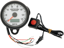 DRAG SPECIALTIES Programmable Mini Electronic Speedometer with Odometer/Tripmeter - 2.4" - Black 21-6893BDSWNU