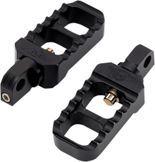 JOKER MACHINE Adjustable Serrated Foot Pegs - Stubby - Black 08-642-1B