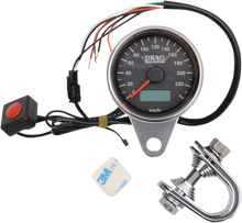 DRAG SPECIALTIES Programmable Mini Electronic Speedometer with Odometer/Tripmeter - 2.4" - Black 21-6895ADS