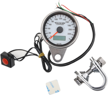 DRAG SPECIALTIES Programmable Mini Electronic Speedometer with Odometer/Tripmeter - 2.4" - Black 21-6895AWDS
