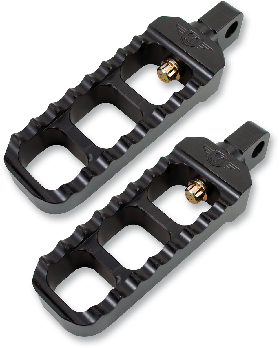 JOKER MACHINE Adjustable Serrated Foot Pegs - Narrow - Black 08-61-5B