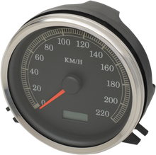 DRAG SPECIALTIES Electronic KM/H Speedometer - Black Face 76436KMX
