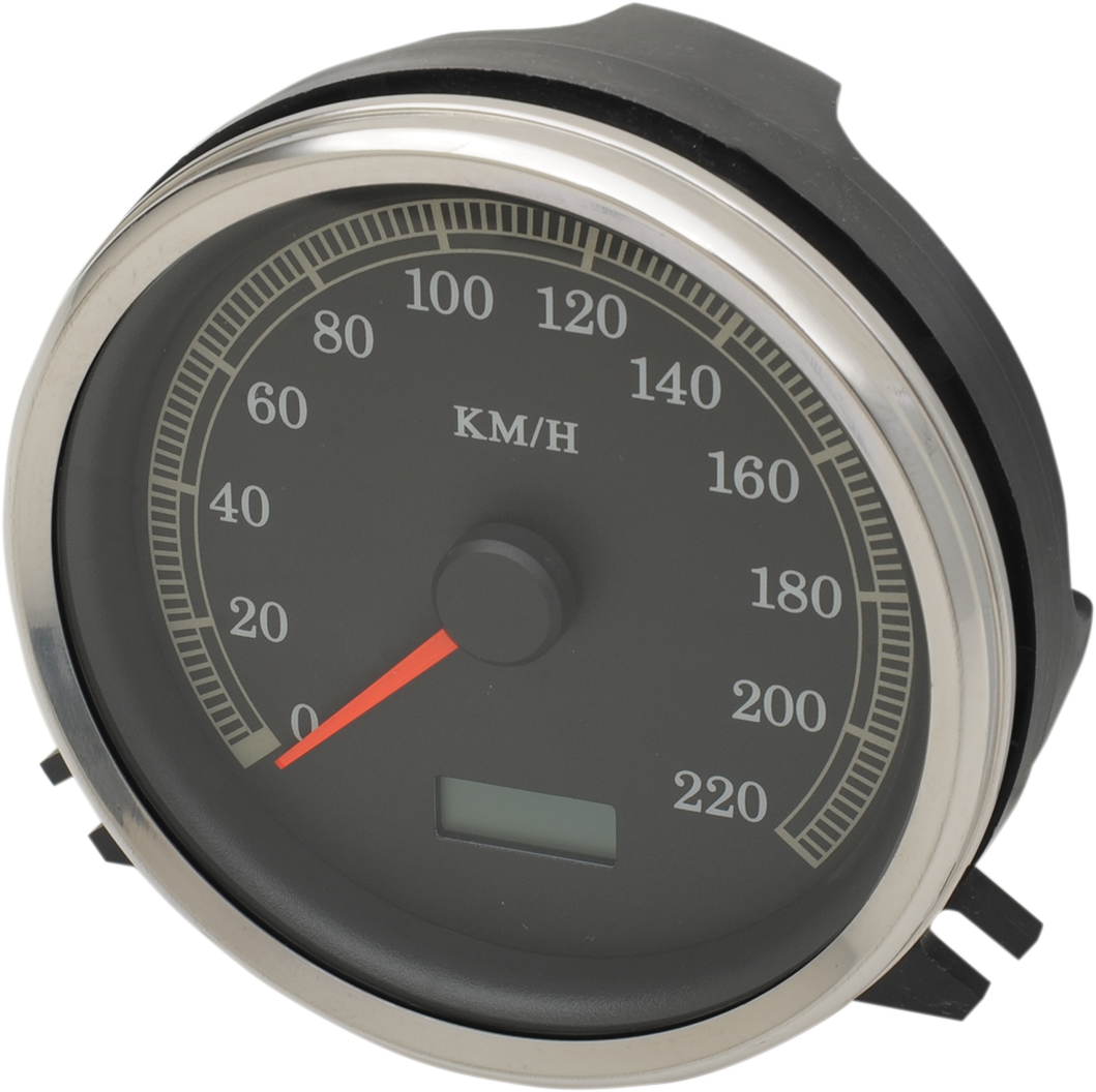 DRAG SPECIALTIES Electronic KM/H Speedometer - Black Face 76436KMX