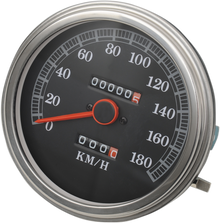 DRAG SPECIALTIES 5" KPH FL-Style 2:1 Speedometer - '89-'95 Black Face 72422KMX