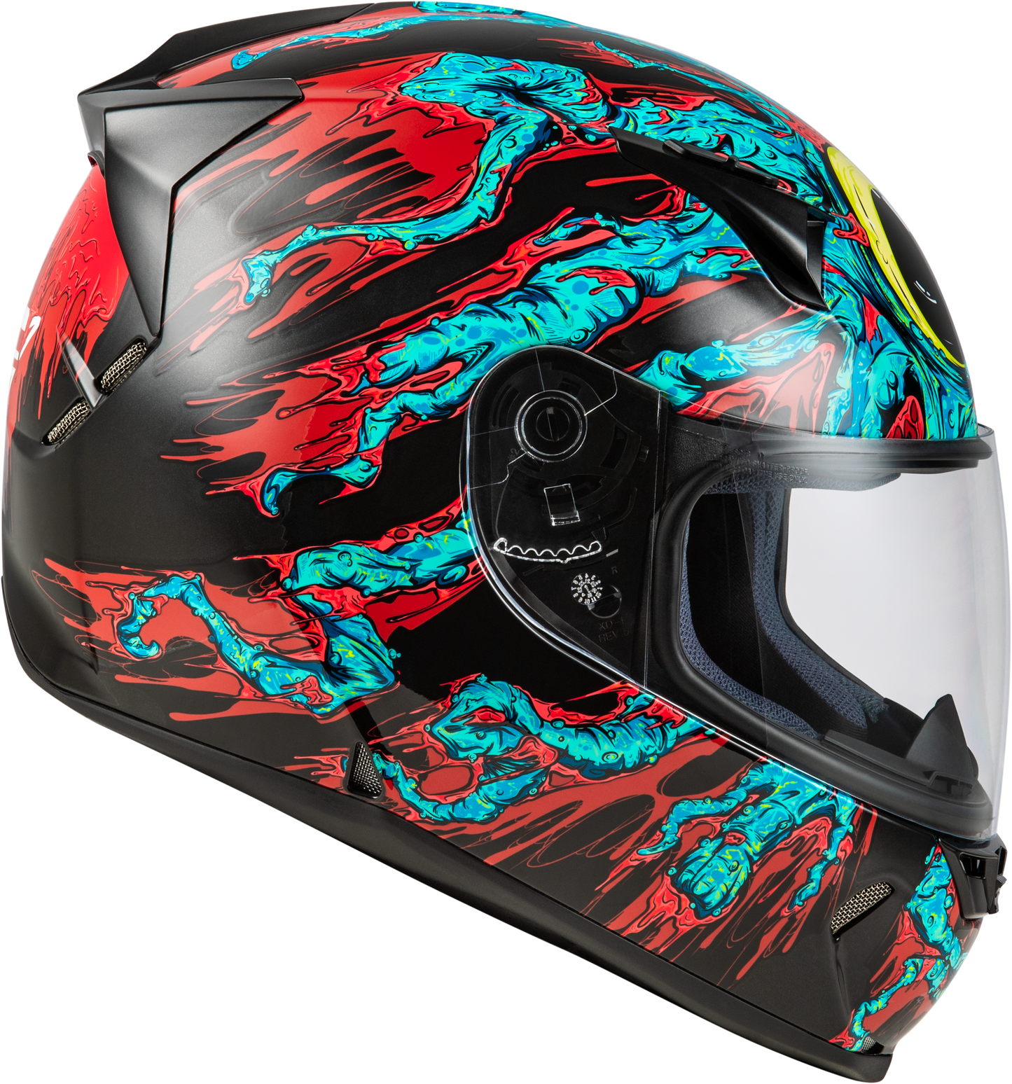 Revolt Space Creep Helmet Light Blue/Black/Red Md