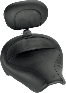 MUSTANG Wide Solo Seat - With Backrest - Vintage - Black - Smooth - FXDWG '96-'03 79129