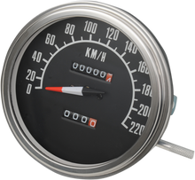 DRAG SPECIALTIES 5" KPH FL-'68-'84 Style 1:1 Speedometer - Black Face 70847KMX