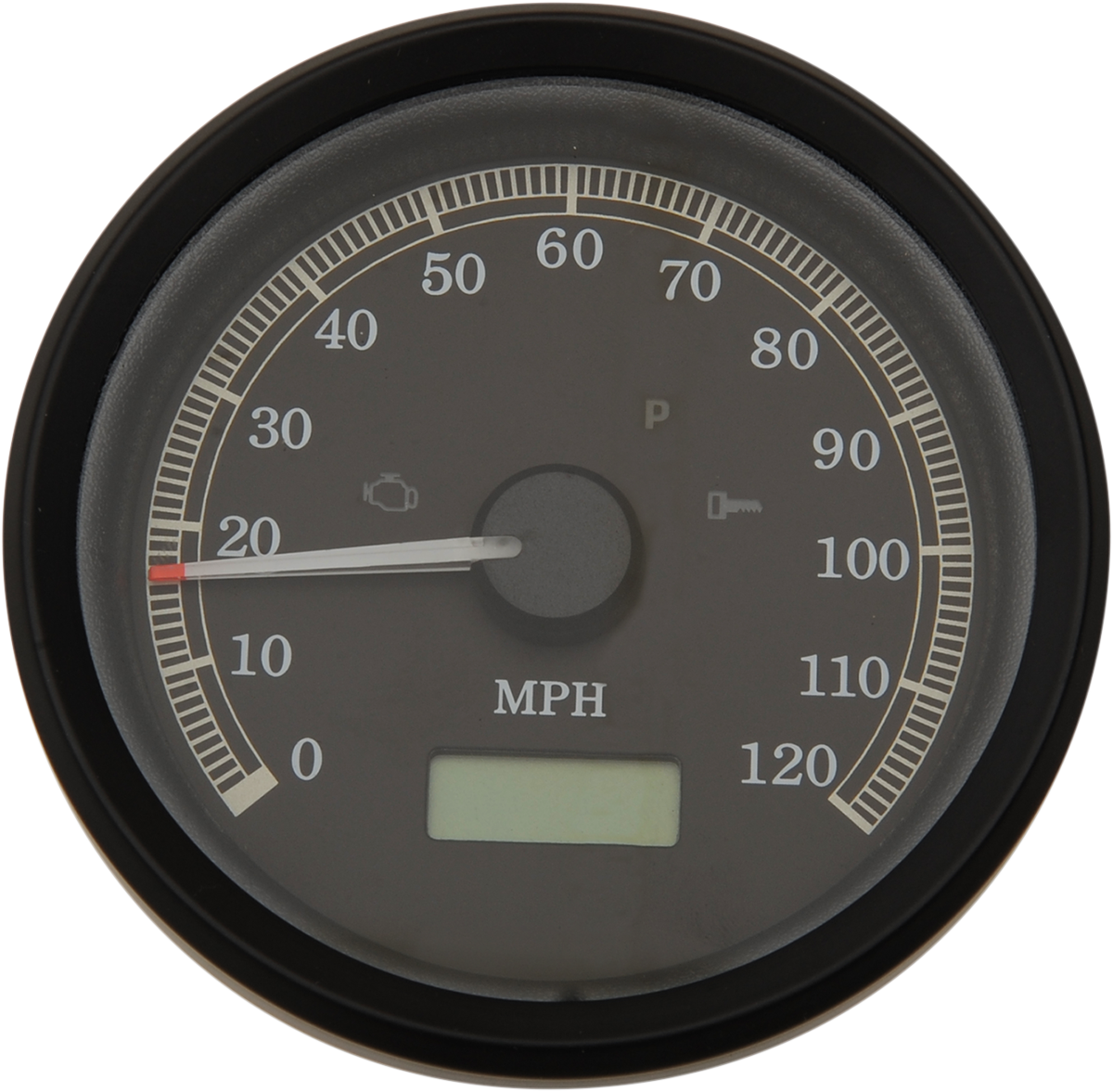 DRAG SPECIALTIES 3-3/8" MPH Programmable Electronic Speedometer - Black Bezel - Black Face T21-69A3BBDS