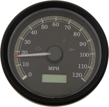 DRAG SPECIALTIES 3-3/8" MPH Programmable Electronic Speedometer - Black Bezel - Black Face T21-69A3BBDS