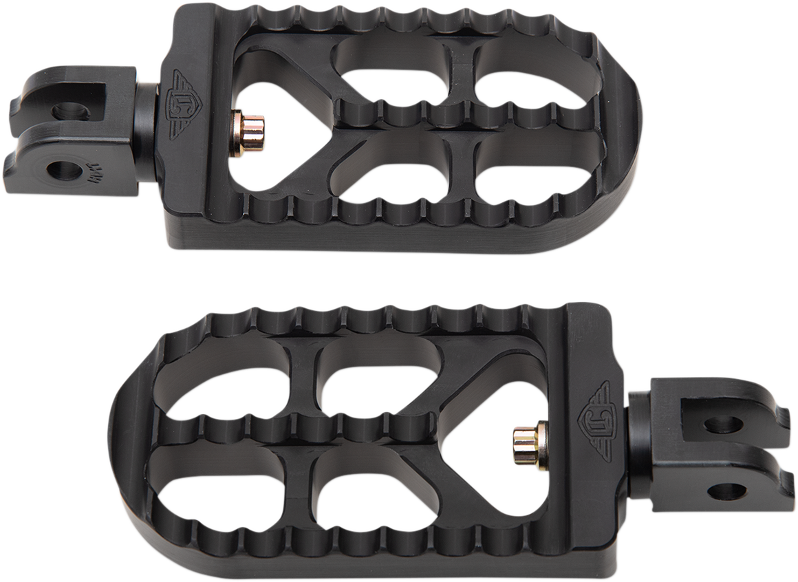 JOKER MACHINE Serrated Foot Pegs - Black - Long 08-56-6B