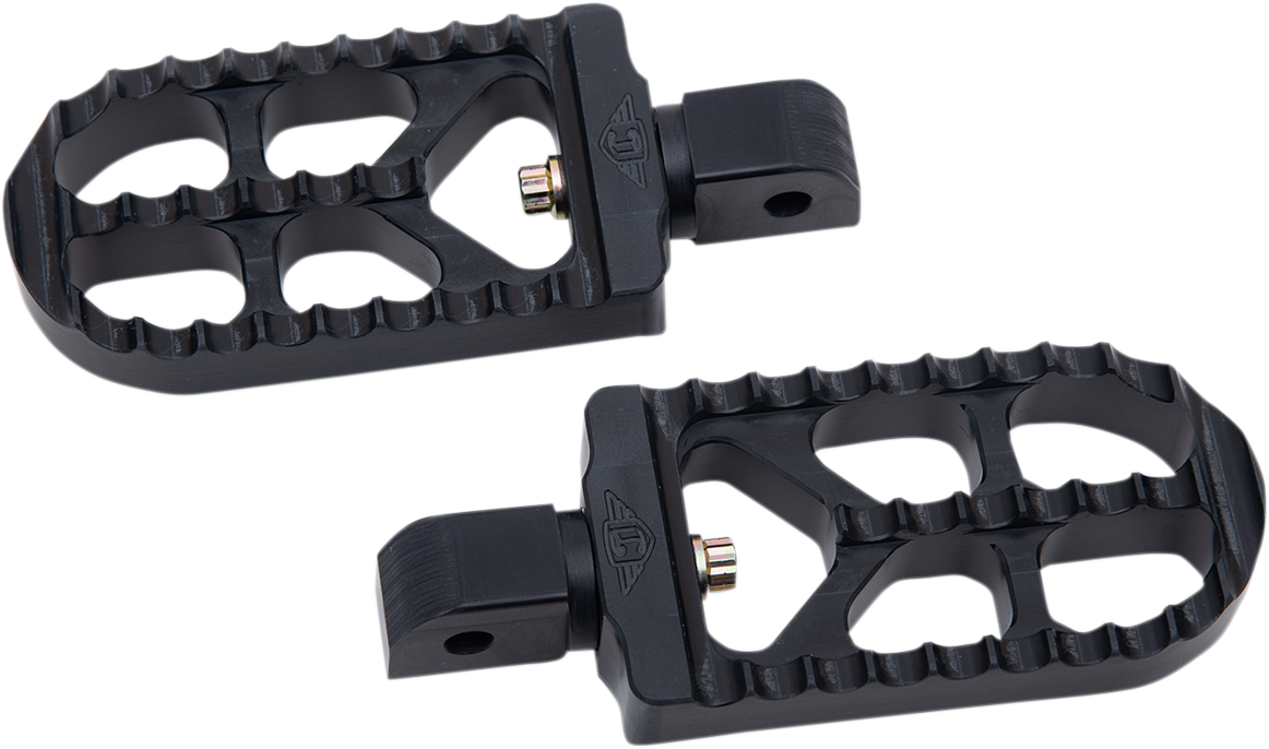 JOKER MACHINE Serrated Foot Pegs - Black - Long 08-56-7B