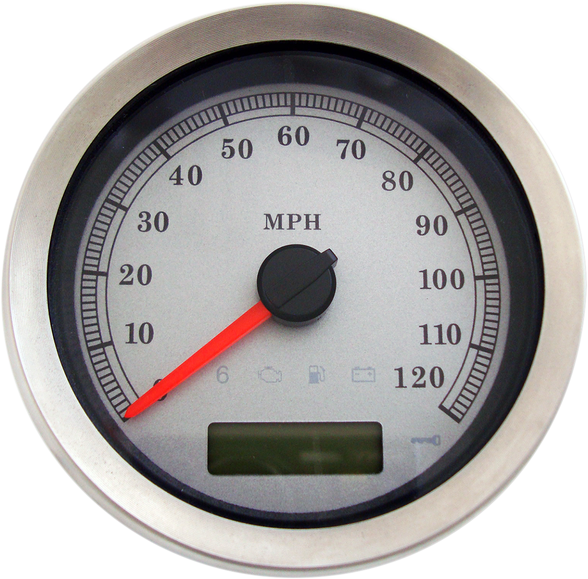 DRAG SPECIALTIES Programmable Speedometer - Silver Face - MPH 83100S