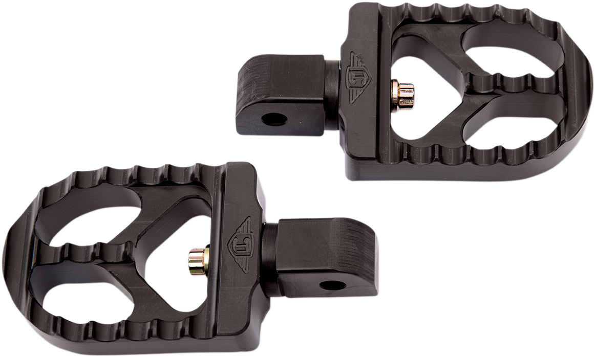 JOKER MACHINE Serrated Foot Pegs - Black - Short 08-57-7B