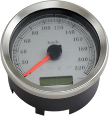 DRAG SPECIALTIES Programmable Speedometer - Silver Face - KM/H 83101S